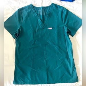 women's Caribbean Blue FIONLITE™ Catarina - One-Pocket Scrub Top - S